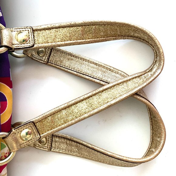 Limited Edition Coach Poppy Pop C Large Spotlight Sequins gems glitter metallic - Picture 15 of 16